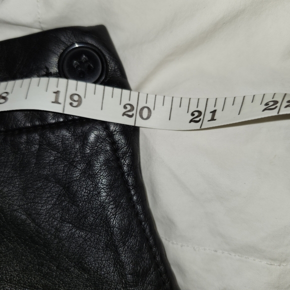 MXM black faux leather miniskirt with  ruffle size 16 NWT - Picture 8 of 9